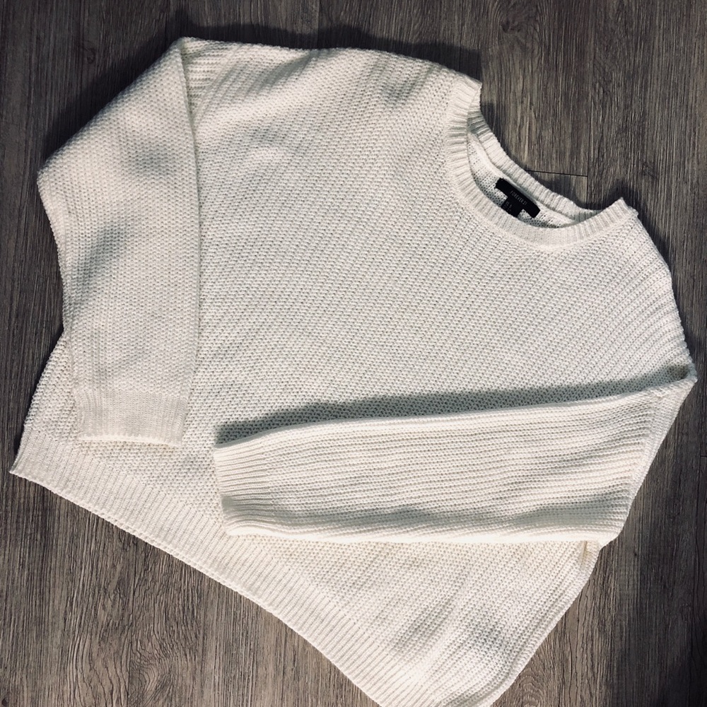 White knit sweater